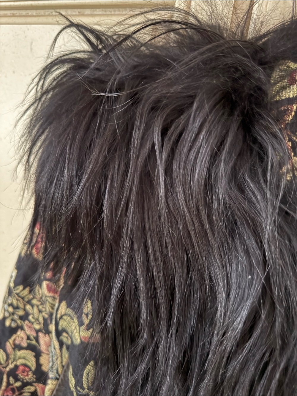 rag & bone Black Floral Jacquard Jacket with Faux Fur Trim - Picture 2 of 4